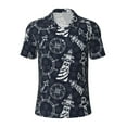 thumbnail image 2 of Daiia Anchors and Lighthouse Pattern Men’s Polo Shirts,Solid Deck Shirt,Classic Fit, Breathable Cotton Polo for Casual and Sport Wear-XX-Large, 2 of 7