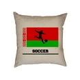 thumbnail image 1 of Belarus Olympic - Soccer - Flag - Silhouette Decorative Linen Throw Cushion Pillow Case with Insert, 1 of 6