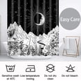 thumbnail image 4 of Black Shower Curtain,Minimalist Bobo Mountains Bathroom Shower Curtains,Mandala Wildflower Hippie Moon Bath Curtain Set with 12 Hooks 72x72in,Waterproof Fabric, 4 of 6