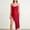 Red, variant on Women Satin Cami Dress Silk Lace Trim V Neck Slip Dresses Asymmetrical Layering Lace Spaghetti Straps Lounge