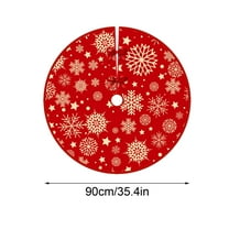 EWASWON Christmas Red Plush 36 Inch Festive Christmas Tree Skirt, Easy to Install, Durable Holiday Decor for Xmas Presents & Home Decoration