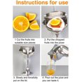 thumbnail image 5 of Stainless Steel Fruit Juicer Lemon Drilling Orange Lemon Juicer Manually Juicer Fruit Squeeze Machine Fruit Vegetable Maker Machine Hand Press Tool Kitchen Gad, 5 of 5