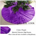 thumbnail image 4 of 48-Inch Embroidery Sequin Christmas Tree Skirt, Purple, 4 of 7