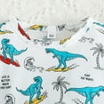 thumbnail image 4 of Baby Birthday Jumpsuit 𝐈𝐧fant Boys Girls Clothes Short Sleeve Cartoon Dinosaur Print Bodysuits 𝐍ewborn Outfit, 4 of 7