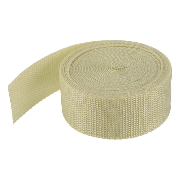 Uxcell Lightweight Polypropylene Webbing Strap 3.8cm 5 Yard Backpack Strapping Band Light Khaki for Cargo Straps