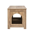 thumbnail image 4 of Greige 2-Room Wooden Cat Litter Box Enclosure Furniture, 4 of 11