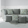 thumbnail image 5 of Birdsong Bouquet Vase Throw Pillow with Removable Cover in Green 16x16, 5 of 6