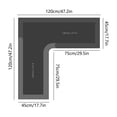 thumbnail image 3 of Fufafayo L-Shaped Kitchen Rug, Absorbent Non-Slip Floor Mat, Velvet Fleece Memory Foam Corner Carpet, Machine Washable Bathroom Rug for Kitchen Sink Cooking Living Room, 3 of 7
