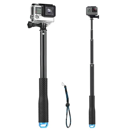19" GoPro Selfie Stick Pole Waterproof Selfie Pole Extendable Selfie Stick Telescopic Monopod Adjustable for GoPro Hero 5 4 3+ 3 2 Camera