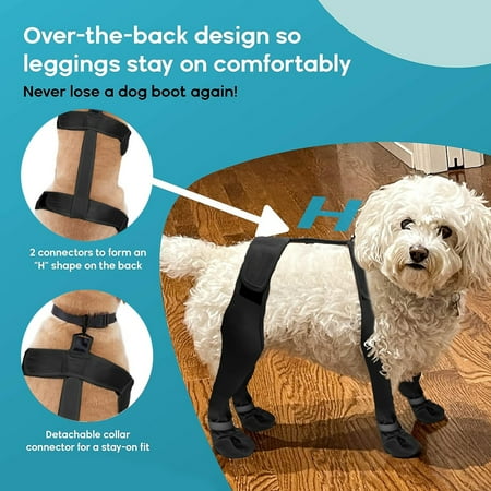 Guiexla Suspender Boots for Dogs Anti-Slip Fall Waterproof Dog Shoes Leggings Adjustable Suspender Boots for Dogs Winter Snow Rain Hiking Paws Protector