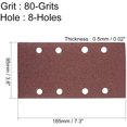 thumbnail image 2 of Sanding Sheet Sander Sandpaper Hook and Loop Pads 8 Hole 15pcs(80 Grits), 2 of 3