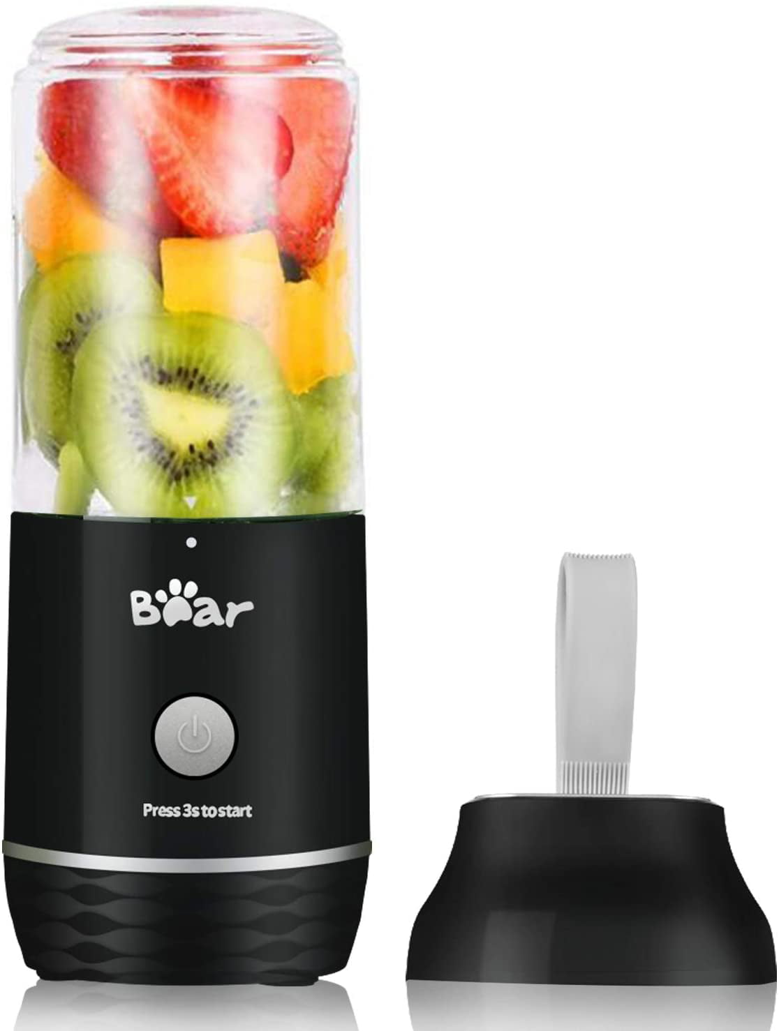 Bear Blender, 1000W Professional Smoothie Blender for Shakes and Smoothies  with 51 Oz Glass Jar, Step-less Speed Knob and 3 Functions for Crushing