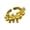 Gold, variant on Silver/Gold Plated Ball Rings Unisex Artistic Statement For Women And Men Stylish Hand Accessory