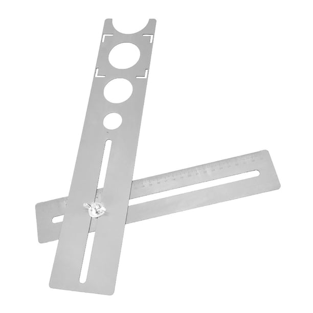 Localizador De Orificios para Azulejos, Herramienta De Perforación De Mármol Universal Portátil De Acero Inoxidable De Medición Precisa De 400 Mm para Constructores, Techadores, Soladores