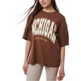 thumbnail image 3 of Ambar Women's Michigan Printed Short Sleeve Tshirt, Brown \ Stone,S - US, 3 of 4