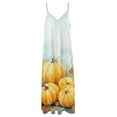 thumbnail image 4 of Thanksgiving Pumpkins Design Sleeveless Dress Woman Fashion Long Dresses Women's Summer Suit Dress 2025, 4 of 7