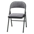 thumbnail image 3 of Fabric double padded folding chair - Gray and black, 3 of 7
