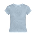 thumbnail image 5 of Womens Clothes Casual Oversized Tee Shirts Lightweight Crewneck Loose Fit Short Sleeve Summer Tops for Women Daily Outfit, 5 of 5