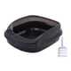 thumbnail image 3 of Caja de arena para gatos, arenero para gatitos, orinal abierto, suministros grandes para mascotas, arenero para gatos negro medio, 3 of 9