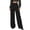 Black, variant on Women's High Waist Wide Leg Denim Jeans Asymmetrical Patch Design Slim Fit Straight Leg Casual Denim Trousers For Street Daily 1 Pc Sizes S M L XL XXL XXXL Blue