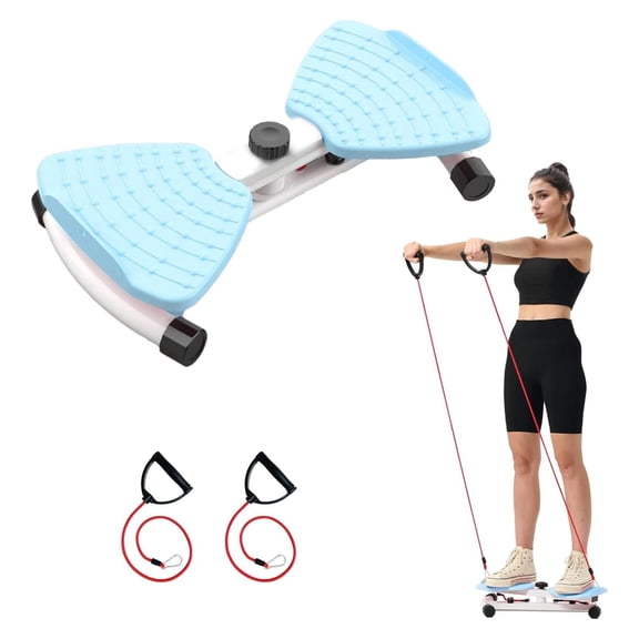 Waist Twister, Exercise Boards Twisting Waist Machine for Women Belly Fat, Noiseless Ab Twister Machine with Resistance Bands, Waist Sculptor for Home Gym Blue