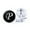 P, variant on Mightlink 1 Pair Men Cufflinks Letter Pattern Electroplating Smooth Surface Exquisite Craftsmanship Fashion Item Decorate Alloy Men Fashion A-Z Single Alphabet Cufflinks Custom Accessory