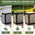 thumbnail image 5 of Uforic 30 Gallon Resin Deck Box, Waterproof Outdoor Storage Box, Dual Use as Patio Bench, Black & Gray, 5 of 7