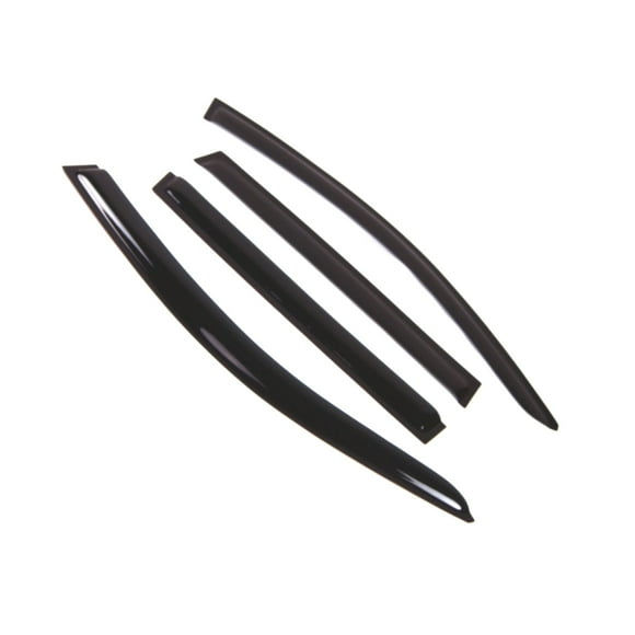 Car Window Rain Guard | Outside Mount Visors Auto Side Window Deflectors | Windows Visor Rain Shields Compatible with 2004-2007 Volkswagen Touareg | 4 Pcs Set, WD2-480, Dark Smoke