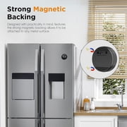 YMWVH Magnetic Pomodoro Kitchen Timer, Countdown Countup with Large LED Display, 3 Preset Times, 3 Adjustable Volume Levels, 1 Pack, Black