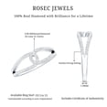 thumbnail image 6 of Rosec Jewels Natural Diamond Knot Promise Ring for Women (HI-SI Quality) - Interlocking Ring - Ready to Gift for Valentines Day, 14K White Gold, US 12.50, 6 of 9