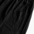 thumbnail image 4 of Black Man Faux Gauze Linen Pants for Mens Thin Pleated Paperbag Straight Leg Basic Long Leg Fall Summer 2026 Clothing Y2K S, 4 of 8