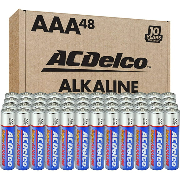 ACDelco AAA LR03 1.5V Super Alkaline Batteries, 48 count