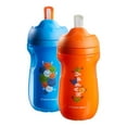 thumbnail image 1 of Tommee Tippee Gobelet Isotherme à Paille Anti-Fuite, Bouteille d'Entraînement pour Tout-Petit 12m+, 100 % Antifuite - 2x9oz Gobelets (les Motifs Peuvent Varier), 1 of 9