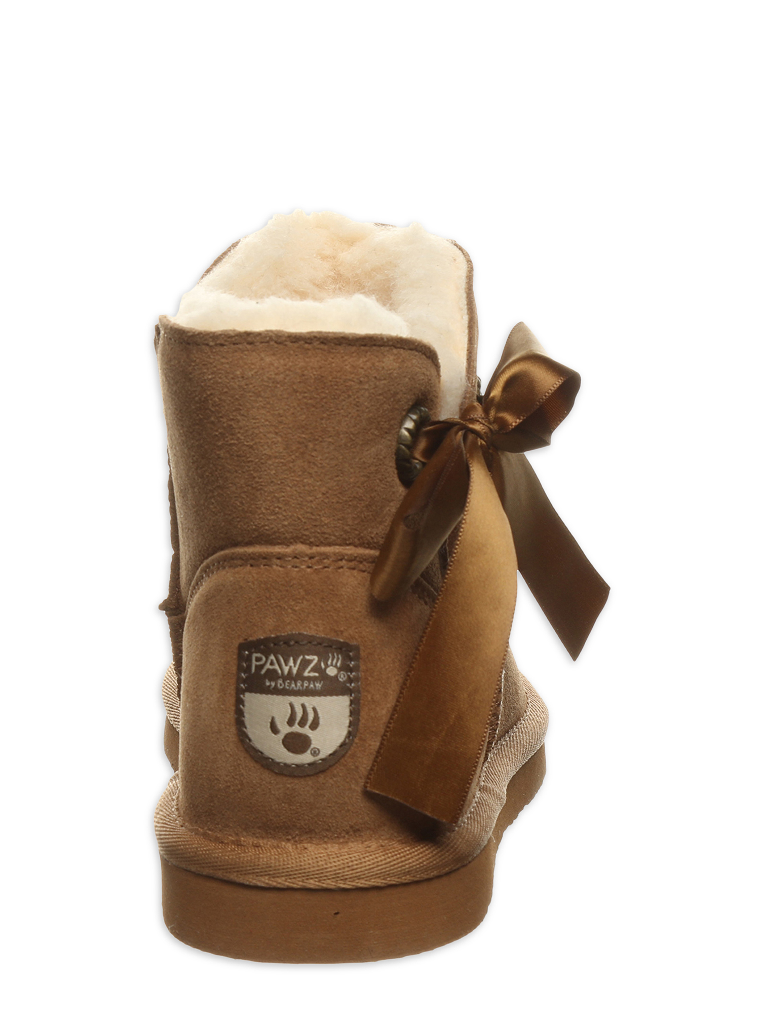Pawz by Bearpaw Womens Journey Faux Fur Lined Suede Ankle Bow Bootie - image 3 of 5