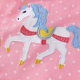 thumbnail image 6 of Girls Dresses Back To School Ruffle Trim Ruched Sleeveless Crew Neck Cartoon Print Dress Girls School Uniform Size 3 Y, 6 of 7