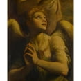 thumbnail image 2 of Fabrizio Santafede 12x14 Gold Ornate Wood Frame and Double Matted Museum Art Print Titled - An Angel in Adoration, 2 of 4