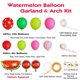 thumbnail image 2 of Kit de arco con forma de globo para fiesta, diseño de sandía, 134 unidades, con bola de látex, 2 of 3