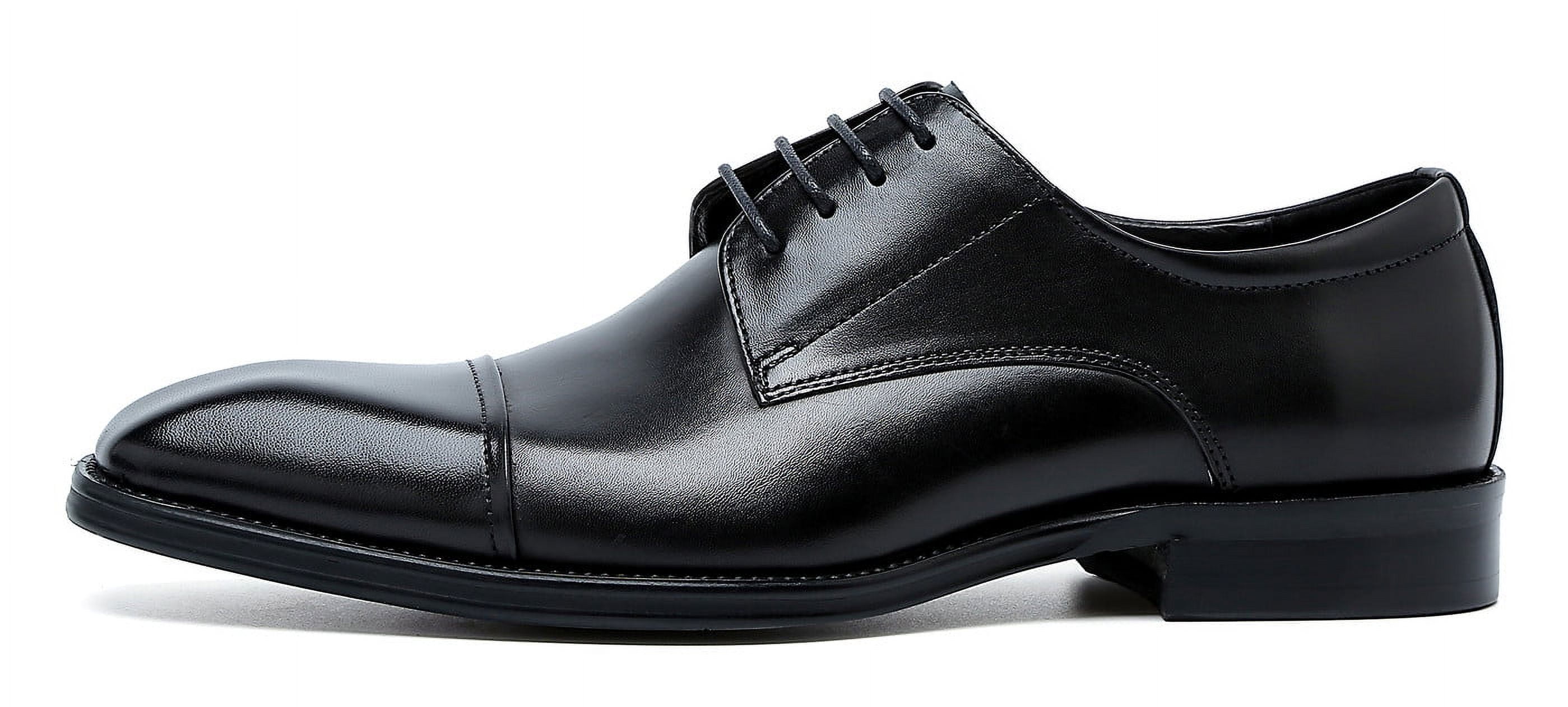 Santimon Black Dress Shoes for Men Comfortable Cap Toe Derby Shoes Formal  Business Oxford Shoes US 7 - Walmart.com
