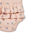 thumbnail image 5 of Wilson+Frenchy Organic Rib Ruffle Bodysuit - Little Flower (3-6 Months, 6-8 Kg), 5 of 5