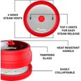 thumbnail image 3 of Tapa para microondas EZY ACTIVE plegable de vidrio y silicona roja, 3 of 8