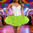 thumbnail image 2 of Women's LED Light Up Tutu Skirt - Colorful Operated Glowing Skirt, Flared Layered Skirt for Evening Wear, Parties & Photo Shoots Light Green, 2 of 4