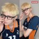 thumbnail image 4 of Peluca de disfraz de HOLOUN Haiky Anime Tsukishima Kei, camisetas, uniforme de voleibol de escuela secundaria N.º 11 KARASUNO, pantalones cortos, ropa de uso diario, 4 of 5