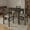 Taupe, variant on Home Design Lompoc 5-Piece Dining Table Set, Modern Rectangular Table with 4 Warm Gray Linen Upholstered Chairs, Easy Assembly