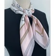 thumbnail image 5 of Wrapables Satin Neckerchief Square Scarf 26.5 x 26.5 Inches, Stirrups Pink, 5 of 7