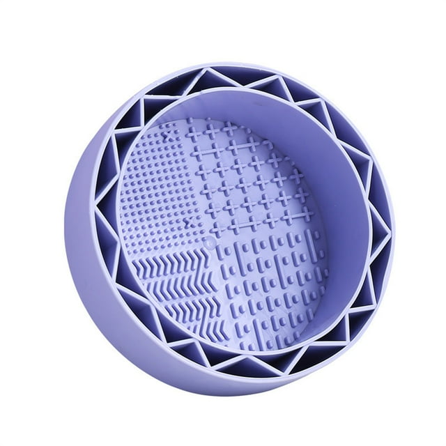 Makeup Brush Cleaner Silicone Makeup Brush Cleaner Mat Makeup Brushing Cleaning Bowl Makeup Brush Cleaner Scrubber Cosmetic Facial Washing Tool Easy to Use and Dry