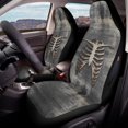 thumbnail image 4 of POLERO Skeleton Ribcage Automotive Seat Covers, Polyester Water Resistant Vehicle Cushion Protectors Set of 2, Universal Fit for Cars SUV, 4 of 12