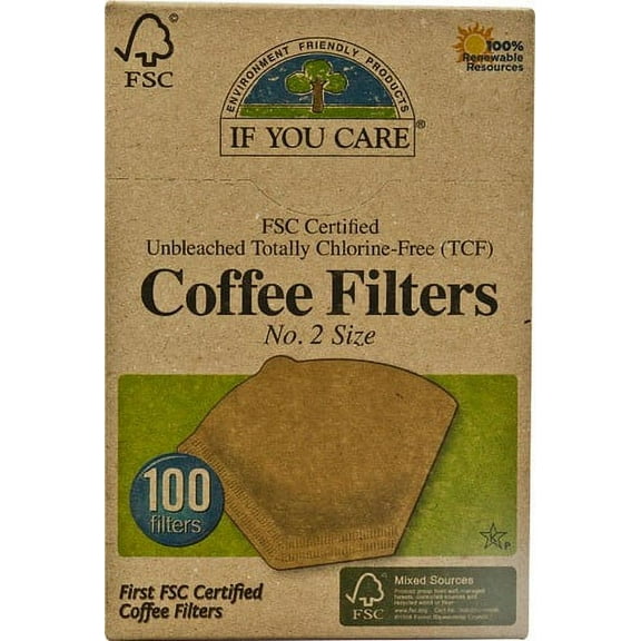 (12 Pack)If You Care Coffee Filter, No.2, Brown.