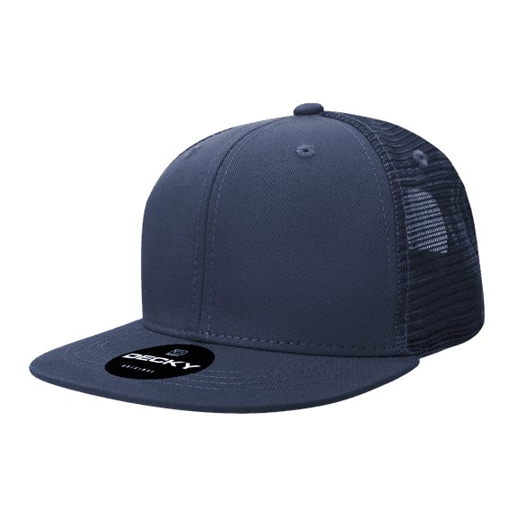 Decky 6033 6 Panel High Profile Structured Cotton Blend Trucker-Navy