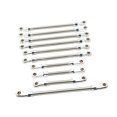thumbnail image 3 of KLKCMS 10 Pieces Steering Linkage Servo Link Pull Rod Remote Control Car Parts Upgrades Kits for 104020 104006 1/10 RC Crawler Model argent, 3 of 9