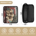 thumbnail image 4 of Hair Tool Organizer Bag with Heat Resistant Mat Removable Travel Storage Case for Hot Air Brushes Curling Irons Cute Dog and Red Truck, 4 of 8
